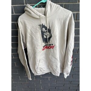 Hereeee's Chucky Beige Tan Mens Med Hoodie Sweatshirt Universal City Studios
